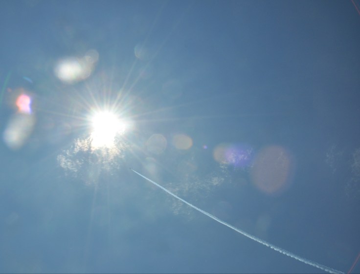 Thunderbird looks like it's flying into the sun